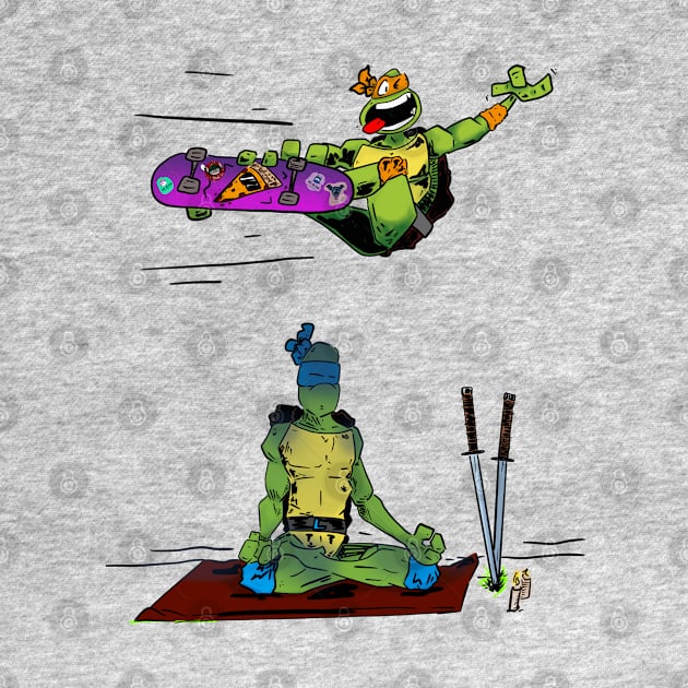 Mikey and Leonardo Meditate Together by Loft516